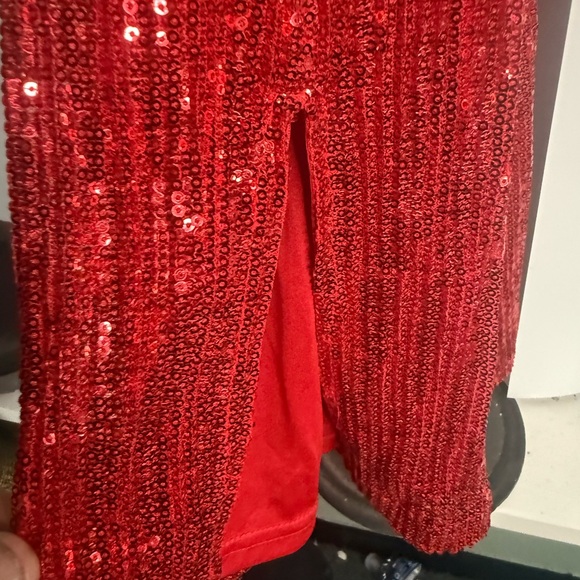 Hera Collection Sparkling Red Sequin Dress - Picture 5 of 12